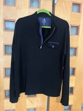 Coolibar Men's Black  Long-Sleeve Sweater Merino Suntect, L